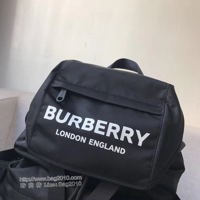 Burberry專櫃新款雙肩包 巴寶莉黑色帆布男士後背包  db1192